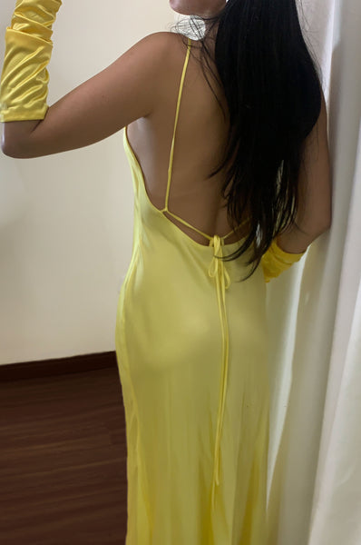 Crystal Lemon  Mulberry Silk Dress