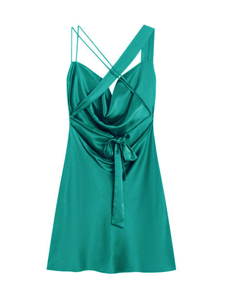 Turquoise Green Mini Dress