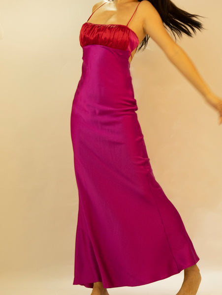 SAMPLE SALE *  Aleecia Mulberry Silk Dress