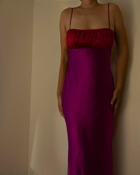 SAMPLE SALE *  Aleecia Mulberry Silk Dress
