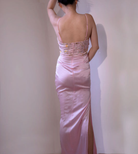 SAMPLE SALE * Floral Pink Yong Ai Gown
