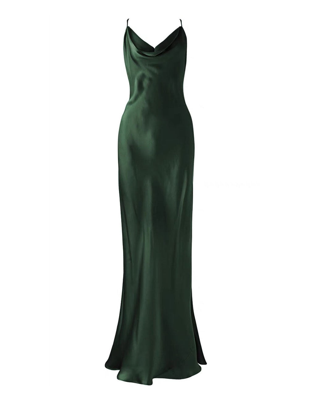 Crystal Deep Green Mulberry Silk Gown