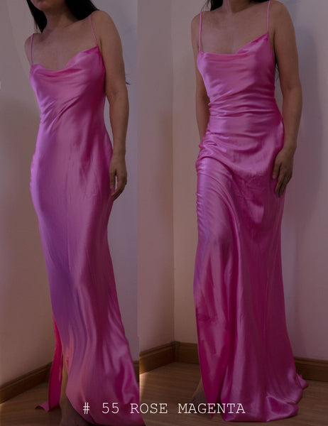 Crystal Mulberry Silk Dress Gown