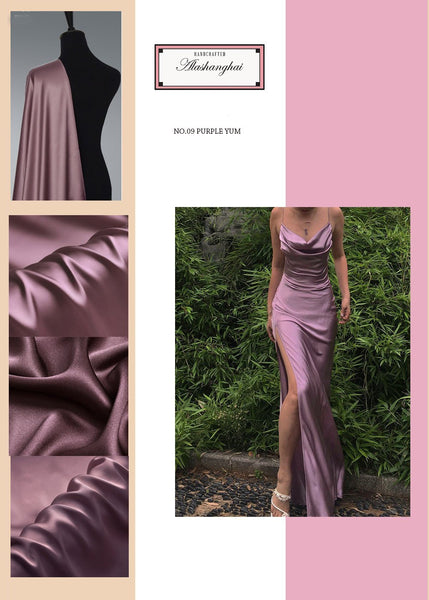 Rhiannon Mulberry Silk Dress Gown - Studio Alashanghai Silk