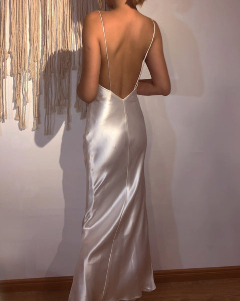 100% Maulbeerseide Simplicity V-Ausschnitt Kleid - Studio Alashanghai Silk