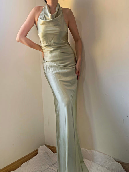 Hayleigh Mulberry Silk Dress Gown